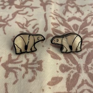 Polar Bear earrings. Purchased in a boutique shop in Alaska